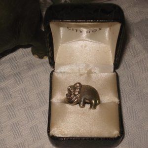 4 for 25 sale...City Rox silver elephant ring